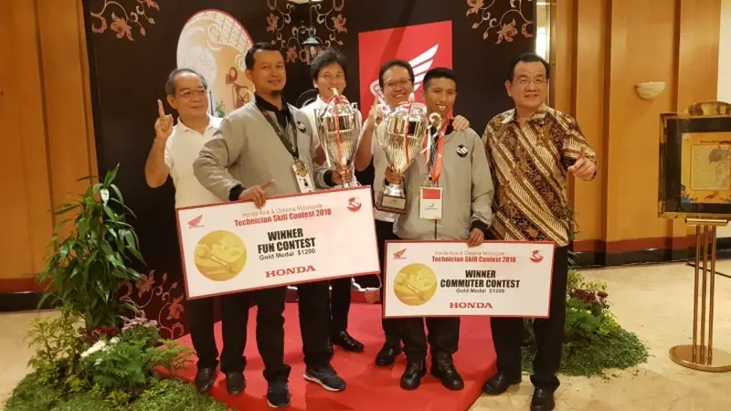 Dua teknisi Indonesia sabet juara Honda Asia-Oceania Motorcycle Technician Skill Contest 2018