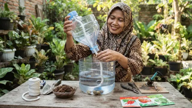 Cara Membuat Galon Bekas Menjadi Pot Self-Watering