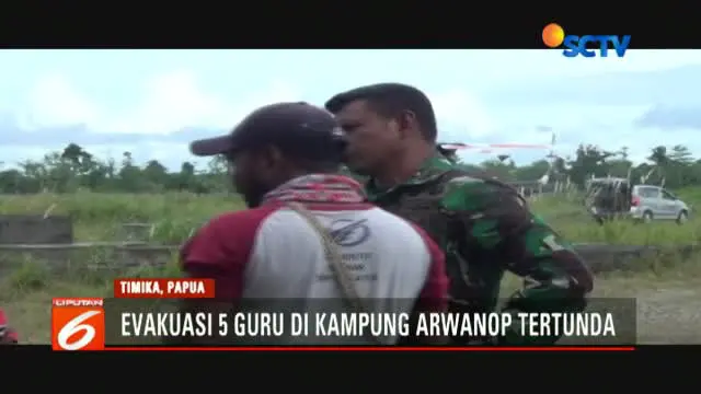 Upaya evakuasi lima orang guru korban kekerasan kelompok kriminal bersenjata (KKB) di Kampung Arwanop, Distrik Tembagapura, Timika, Papua, telah dlakukan sejak pagi hari.