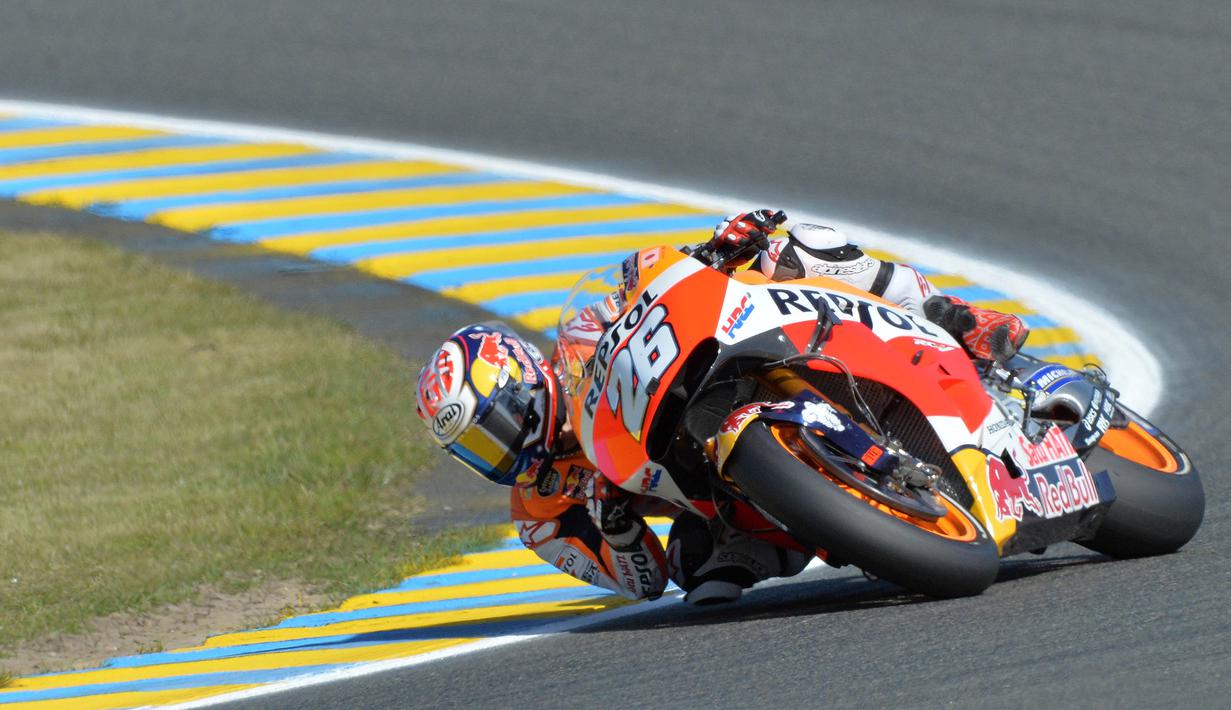 Dani Pedrosa, menjadi yang tercepat di MotoGP Prancis pada tahun 2013. (AFP/Jean-Francois Monier)