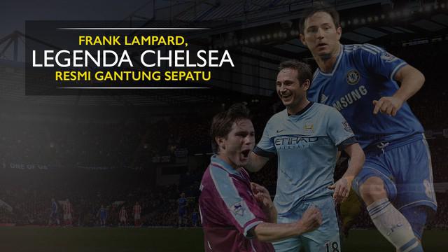 Frank Lampard memutuskan pensiun dari dunia sepak bola pada 2 Februari 2017. Berikut infografis perjalanan karier Legenda Chelsea tersebut