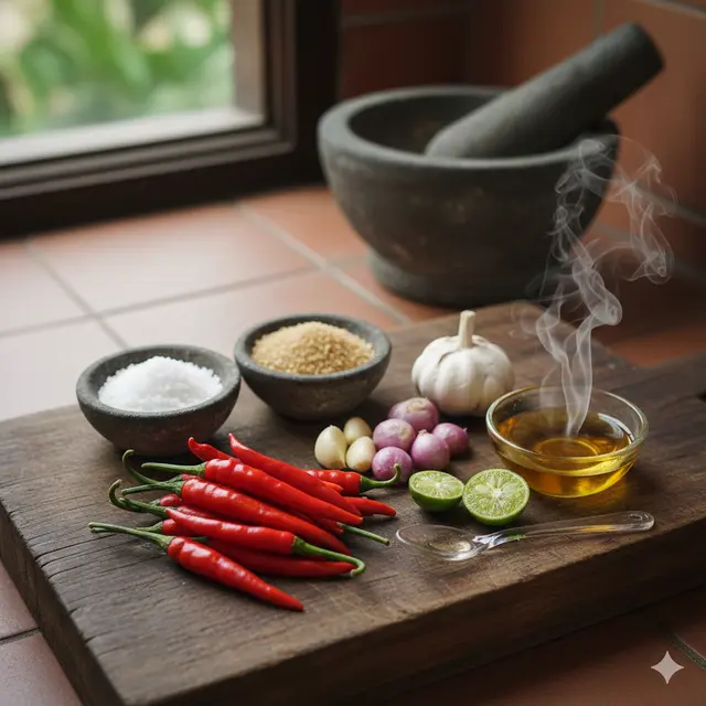 Cara Membuat Sambal Bawang Mentah (Foto: Gemini AI)