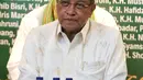 Ketua Umum Pengurus Besar Nahdlatul Ulama (PBNU) Said Aqil Siradj mengikuti Haul Para Pejuang NU di halaman gedung PBNU, Jakarta, Rabu (10/4/2019). Kegiatan tersebut digelar untuk menghormati jasa-jasa para pejuang NU yang telah meninggal ataupun masih hidup. (Liputan6.com/Johan Tallo)