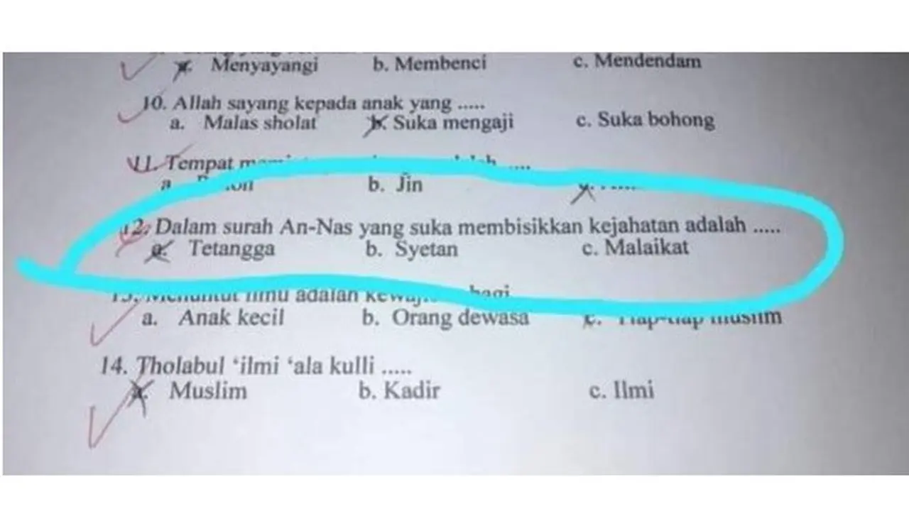 6 Jawaban Ujian Anak Sekolah Ini Polos Banget, Bikin Ketawa Geli