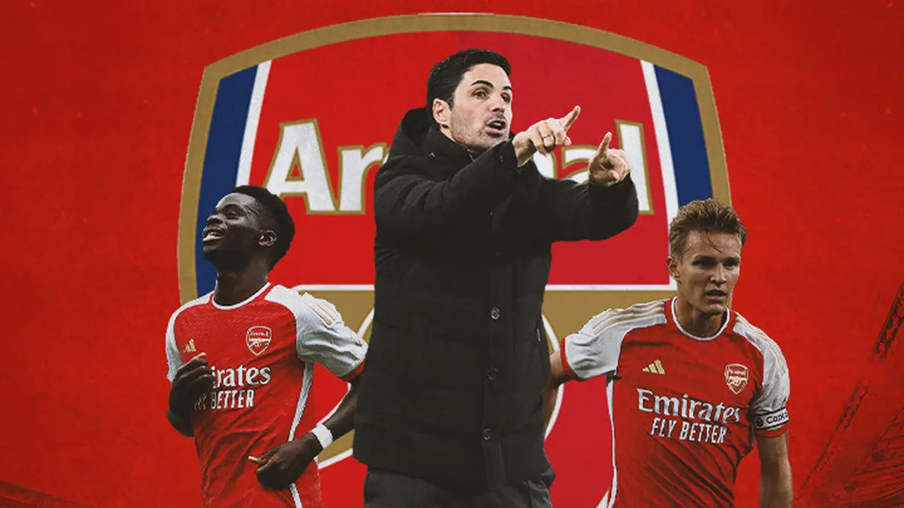 Arsenal - Mikel Arteta, Martin Odegaard, Bukayo Saka