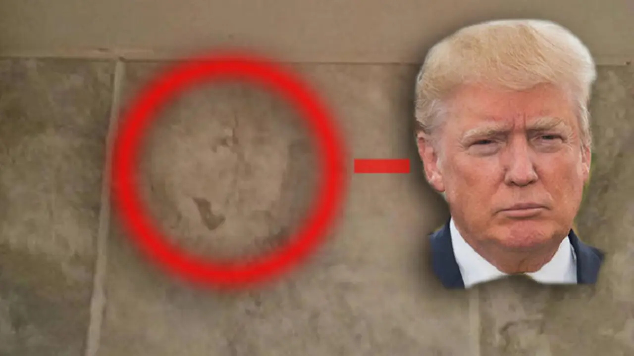 Pria Ini Mengaku Ada Potongan Wajah Trump di Ubin Kamar Mandinya