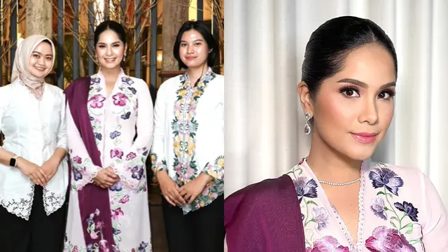 6 Gaya Khas Ibu Pejabat Annisa Pohan Perpisahan dengan IKAWATI ATR/BPN, Tampil Cantik Kenakan Kebaya Floral dan Heels Rp16 Jutaan