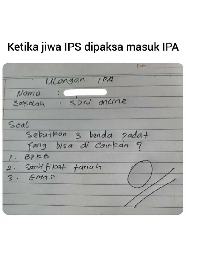 6 Potret Lembar Jawaban Murid Dapat Nilai 0 Ini Bikin Guru Tepuk Jidat