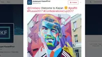 Mural Cristiano Ronaldo hiasi Piala Konfederasi 2017 (Twitter)