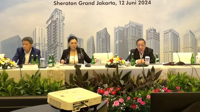 Public Expose Rapat Umum Pemegang Saham PT Pakuwon Jati Tbk yang berlangsung di Hotel Sheraton Grand Jakarta Gandaria City, Jakarta Selatan, Rabu (12/6/2024). (Pipit/Liputan6.com)
