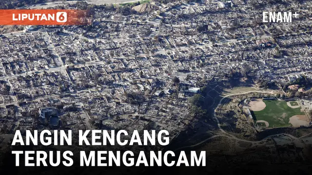 VIDEO: Petugas Pemadam Kebakaran Terus Memerangi Kebakaran Hutan di Los Angeles saat Angin Kencang Mengancam