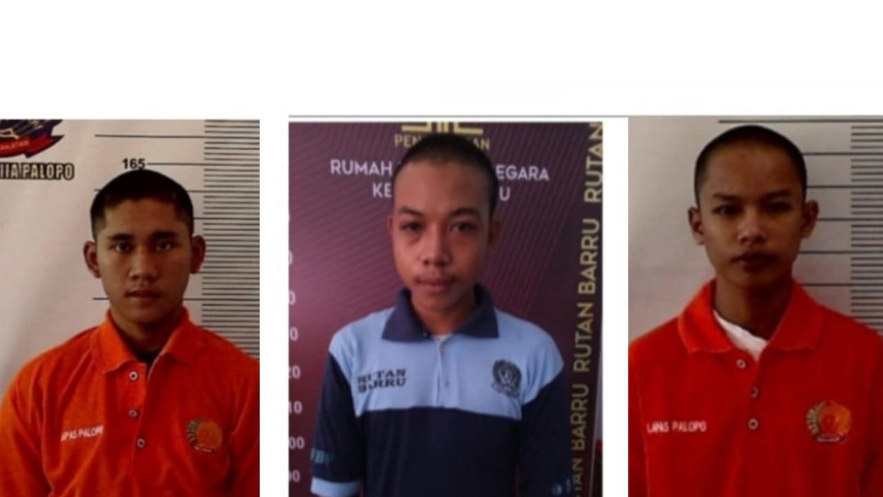 Tampang 3 Napi Lapas Khusus Anak Maros yang Kabur (Liputan6.com/Eka Hakim)