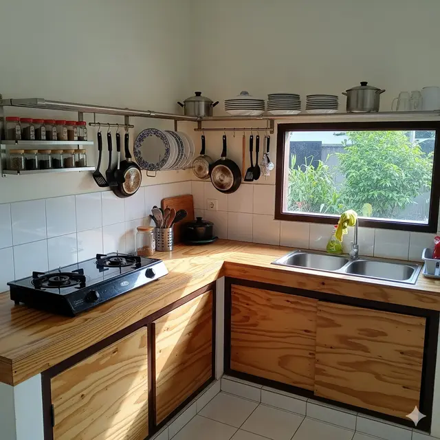 Dapur L-shaped yang Efisien