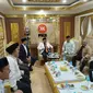 Calon presiden dan wakil presiden nomor urut 01, Anies Baswedan-Muhaimin Iskandar alias Cak Imin mendatangi Kantor DPP PKS, Jakarta, Selasa, (23/4/2024). (Merdeka).