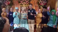 Agus Yudhoyono menghadiri acara pernikahan warga Johar Baru Jakarta Pusat.