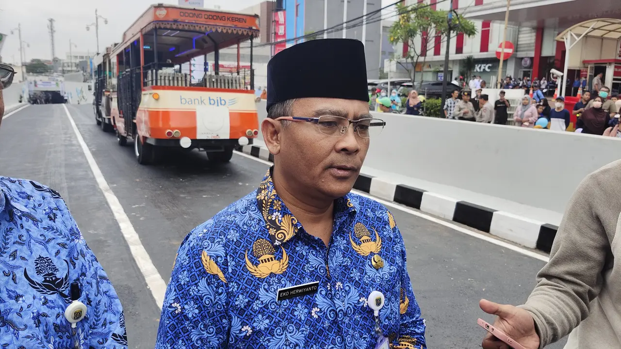Kepala Dinas Perhubungan Kota Depok, Eko Herwiyanto saat peresmian underpass Dewi Sartika, Kota Depok (Liputan6.com/Dicky Agung Prihanto)