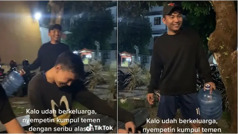 Takut Ketahuan Istri, Pria Ini Pura-Pura Beli Galon Demi Bisa Kumpul Bareng Teman