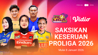 Live Streaming Proliga 2026, Tayang Eksklusif di Vidio