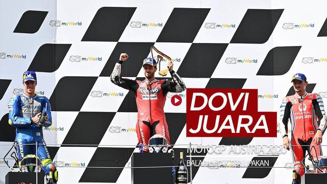 Berita video momen Andrea Dovizioso menjadi juara di balapan MotoGP Austria yang tak mungkin terlupakan, Minggu (16/8/2020) malam hari WIB.