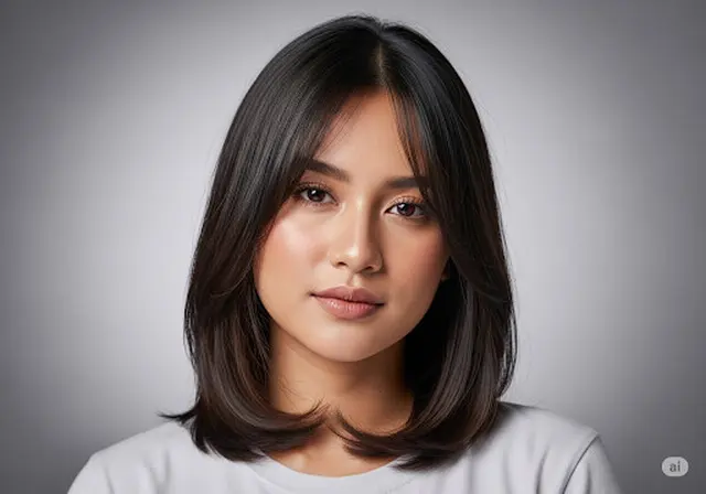 7. Curtain Bangs (Poni Panjang)