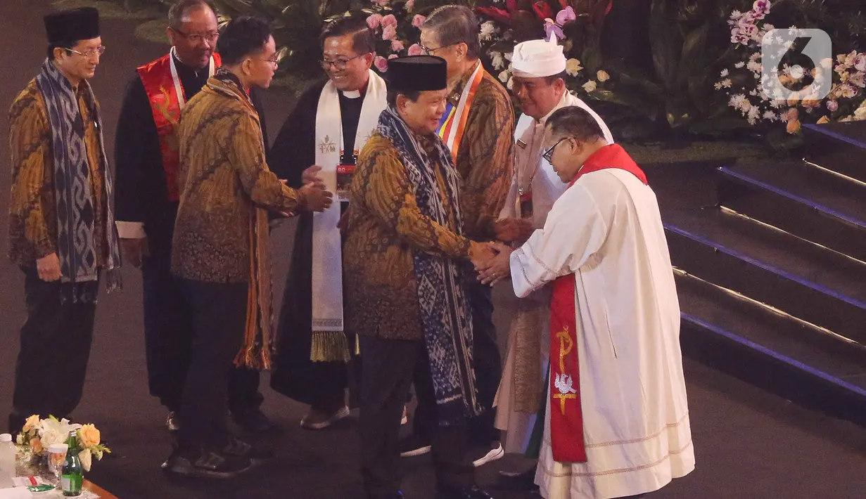 Presiden Prabowo Subianto mengatakan bahwa Indonesia dipenuhi dengan keberagaman budaya dan agama. (Liputan6.com/Herman Zakharia)