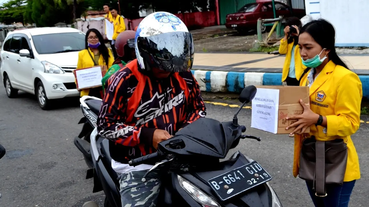 Mahasiswa Bengkulu Himpun Sumbangan Korban Gunung Agung