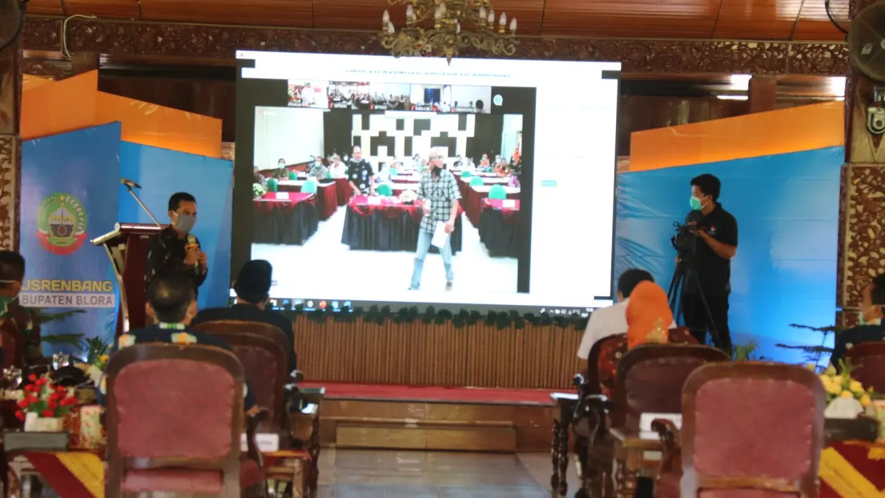 Musrenbangda Kabupaten Blora, Rabu (8/4/2020). (Foto: Liputan6.com/Ahmad Adirin)