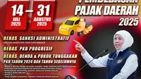 Tahun Ke-6 Pemutihan Pajak Kendaraan Bermotor di Jatim, Bebas Tunggakan untuk Roda Dua dan Ojek Online