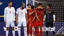 Timnas futsal Indonesia sedikit melakukan perubahan dibanding saat menghadapi Iran di laga pertama. Nizar Nayaruddin diturunkan sejak awal laga di posisi kiper menggantikan Muhammad Nazil yang dicadangkan. (AFC/Khaleel Nadoum)