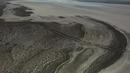 Pemandangan dari udara danau Fuente de Piedra sekitar 70 kilometer dari Malaga, Spanyol pada 29 Juni 2023. (AFP/Jorge Geurrero)