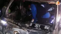 Luxio Terbakar di Kelapa Gading Tersangkut Pembatas Jalan