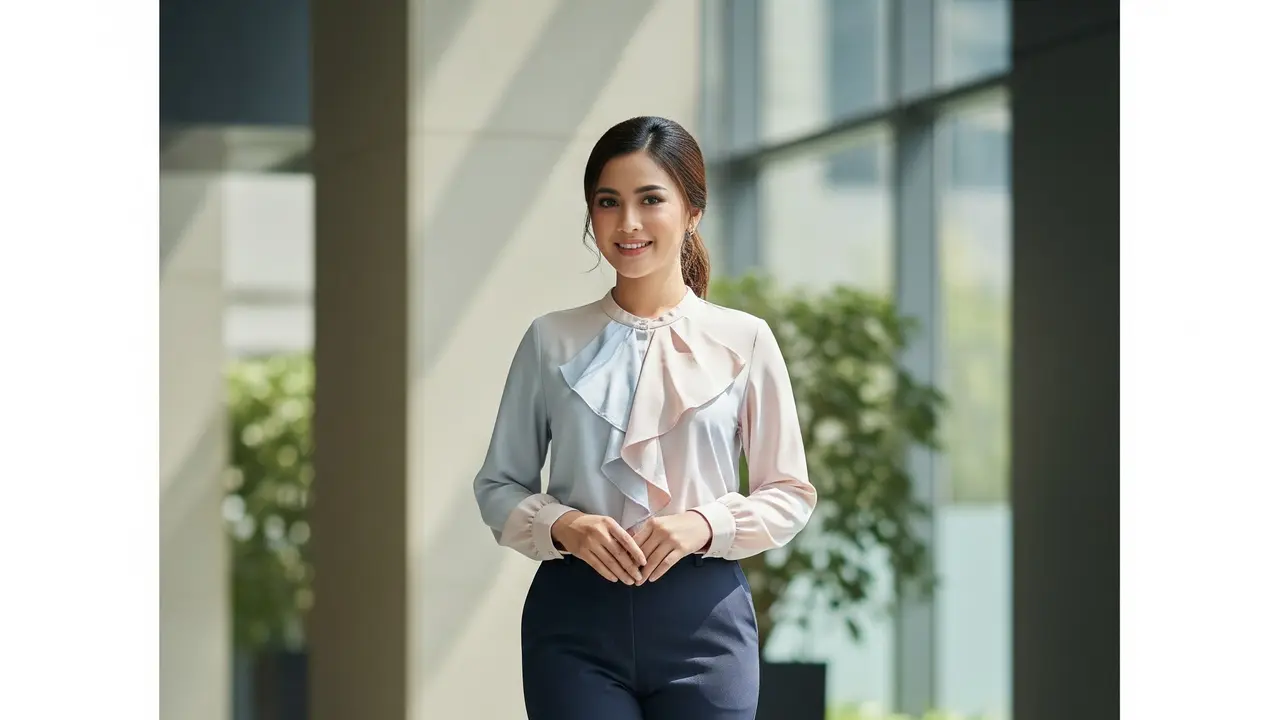 Model Baju Kerja Wanita Setelan Celana Panjang