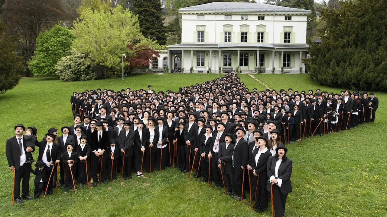 Rekor dunia Charlie Chaplin. (AP)
