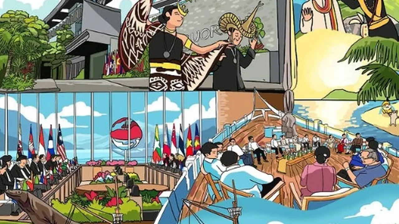 Jokowi Bagikan Ilustrasi KTT ASEAN 2023 di Labuan Bajo, Warganet Salah Fokus Ada Kucing Oyen