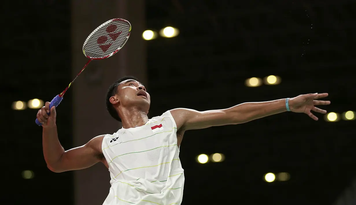 Namun pada laga 16 besar Olimpiade 2016 ini Tommy Sugiarto malah kesulitan meladeni perlawanan Rajiv Ouseph. (Reuters/Jeremy Lee)