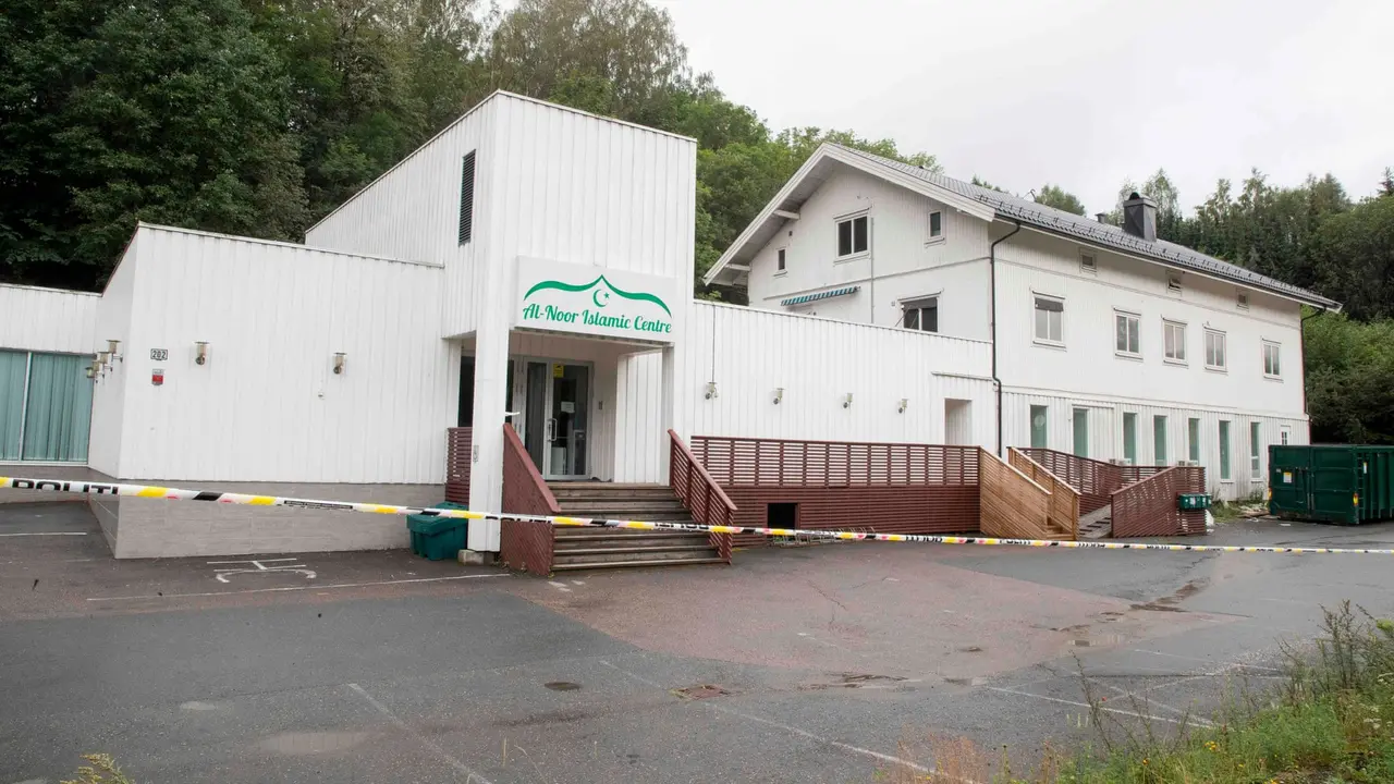 Masjid Al Noor di Norwegia yang menjadi target penembakan pada Sabtu 10 Agustus 2019 (AFP/Terje Pedersen)