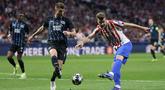 Alexander Sorloth tampil memukau saat laga leg kedua play off Liga Champions 2025/2026 antara Atletico Madrid melawan Club Brugge pada Selasa (24/02/2026) waktu setempat. (AFP/Thomas Coex)
