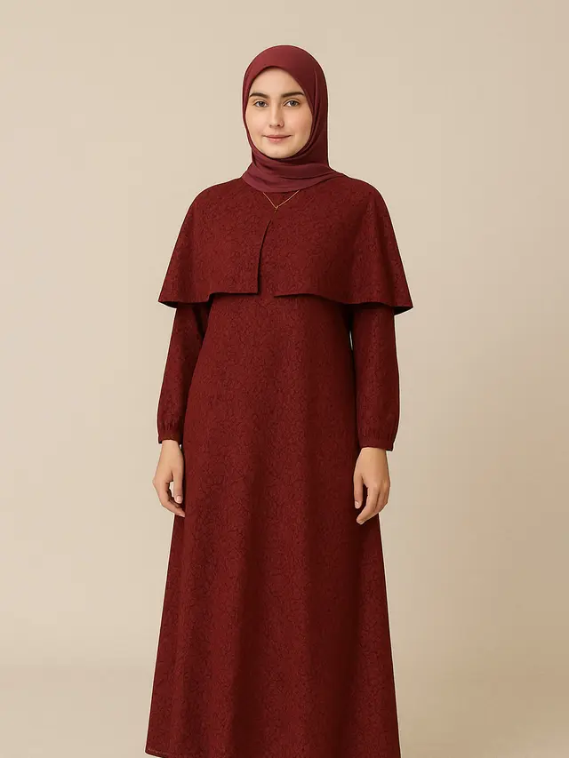 Gamis Polos Model Cape (image by chatgpt)