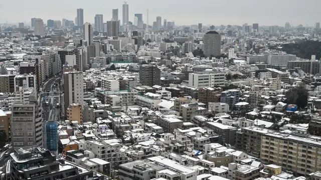 Dilanda Hujan Salju Lebat, Tokyo dan Sekitarnya Memutih