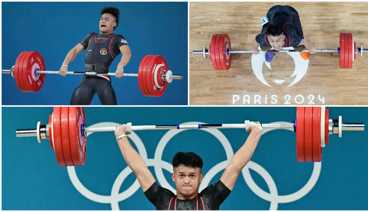 Rizki Juniansyah berhasil meraih medali emas untuk Indonesia dari nomor 73 kg putra angkat besi Olimpiade 2024, Jumat (9/8/2024) dini hari WIB. Atlet asal Banten itu sukses mencatatkan rekor olimpiade di angkatan clean and jerk, Rizki Juniansyah meraih emas Olimpiade 2024 dengan total angkatan 354 kg.