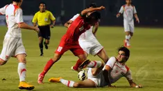 Timnas Indonesia takluk 0-2 dari Suriah pada laga persahabatan di Stadion GBK Jakarta, (15/11/2014). (Liputan6.com/Helmi Fithriansyah)