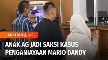 Anak AG dihadirkan sebagai saksi dalam sidang lanjutan kasus penganiayaan berat dengan terdakwa Mario Dandy dan Shane Lukas.