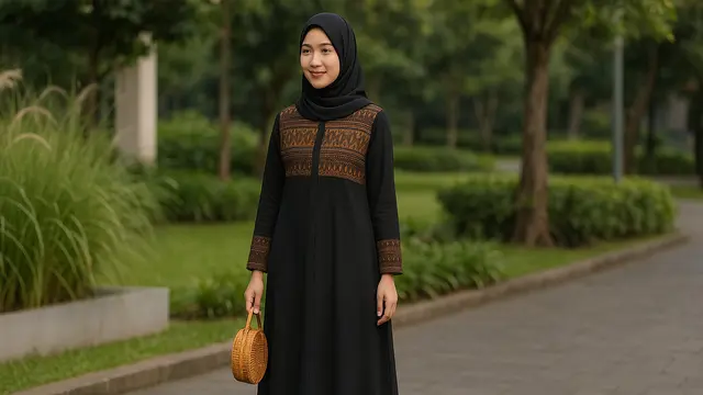 7 Model Baju Tenun Kombinasi Kain Polos, Simpel tapi Anggun untuk Segala Acara