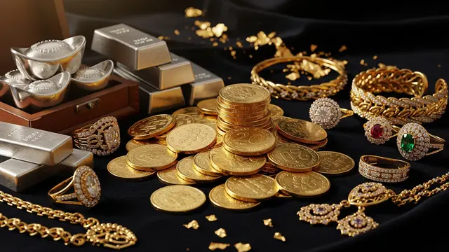 Ilustrasi Investasi Emas Perhiasan dan Logam Mulia/Gemini AI