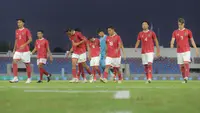 Para pemain Timnas Indonesia U-22 saat melawan Myanmar pada pertandingan SEA Games 2025 di 700th Anniversary Stadium, Chiang Mai, Jumat (12/12/2025). (Bola.com/Bagaskara Lazuardi)