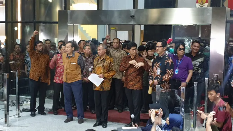 Pimpinan KPK menggelar jumpa pers, Jumat (13/9/2019).