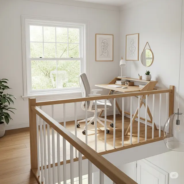 Rumah kecil dengan mezzanine yang elegan (Foto: Gemini AI)