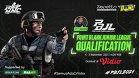 Live Streaming Kompetisi Point Blank Junior League Babak Kualifikasi di Vidio, 4-5 September 2021. (Sumber : dok. vidio.com)