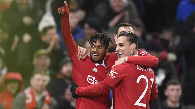 Foto: Ganasnya Trio Brasil saat MU Bungkam Reading di Babak Keempat Piala FA 2022 / 2023