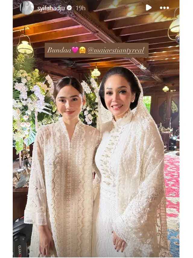 6 Detail Gamis Maia Estianty di Pengajian Al Ghazali, Anggunnya Bikin Terpukau